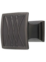 Aberdeen Cabinet Knob - 1 1/4 inch x 1 3/16 inch in Brushed Black Nickel.